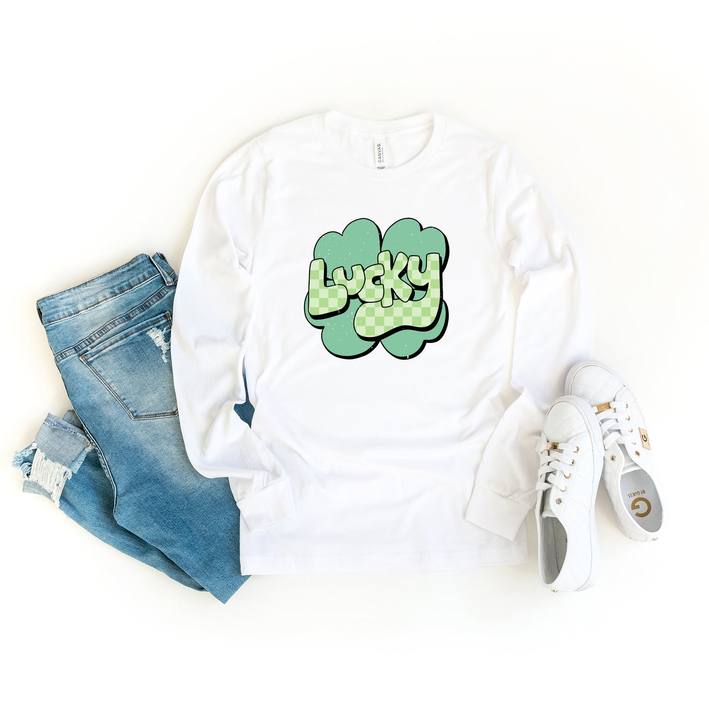 Lucky With Clover | Long Sleeve Crew Neck