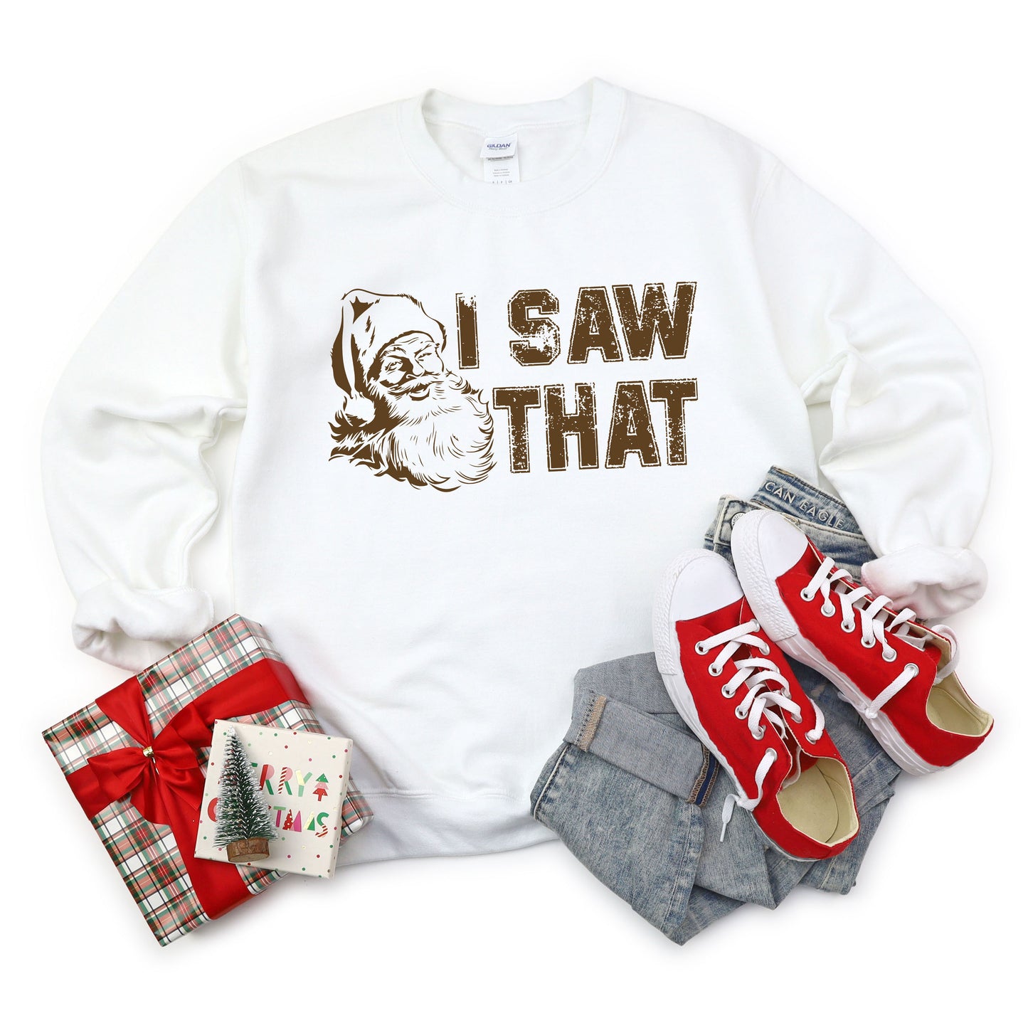 Distressed I Saw That | Sweatshirt