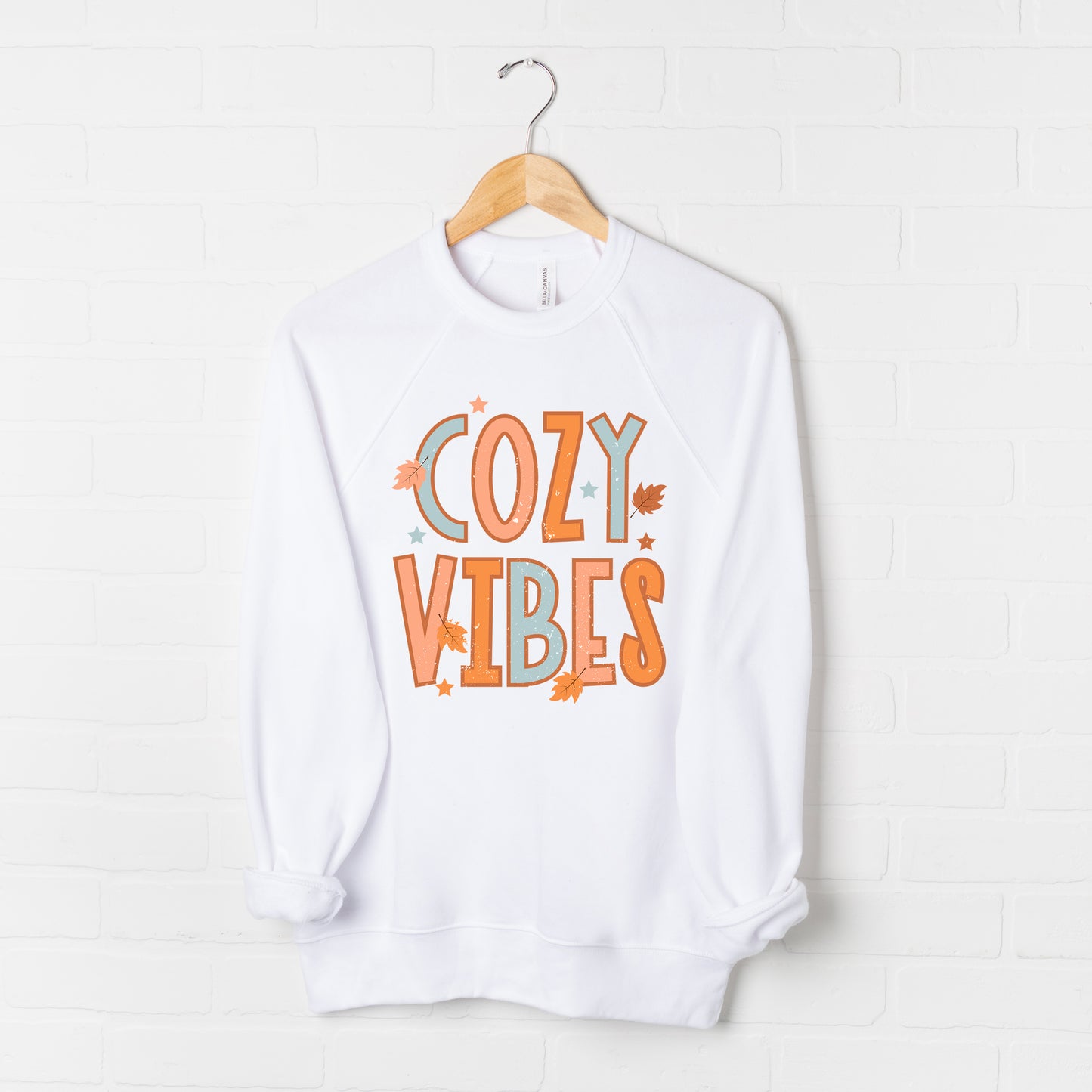 Cozy Vibes Distressed | Bella Canvas Premium Sweatshirt