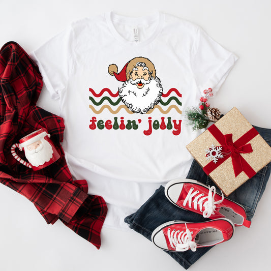 Feelin' Jolly Stripes | Short Sleeve Crew Neck