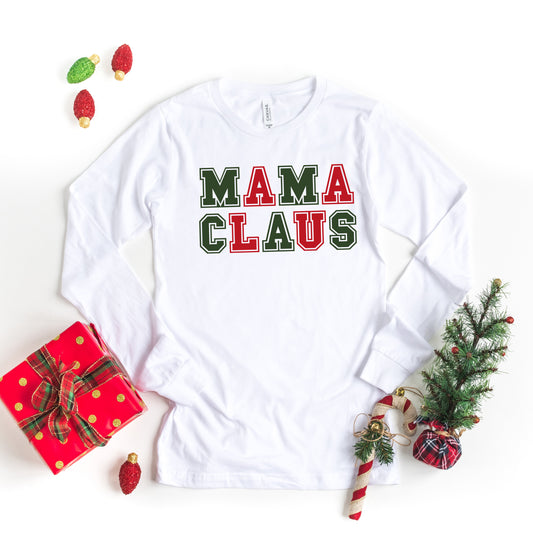 Mama Claus Colorful | Long Sleeve Crew Neck