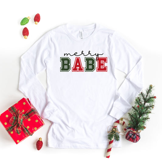 Merry Babe Bold | Long Sleeve Crew Neck