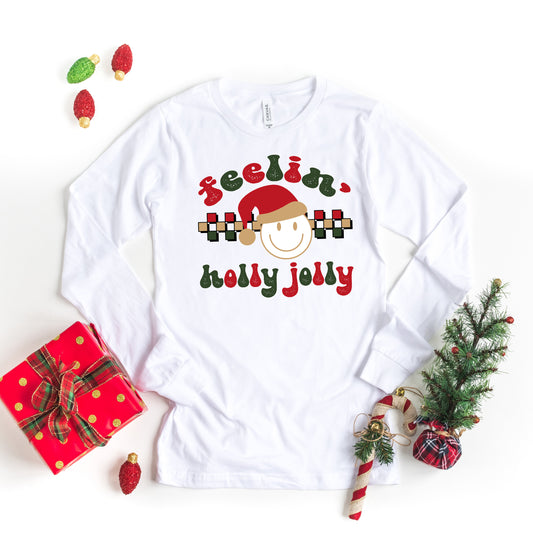 Feelin' Holly Jolly | Long Sleeve Crew Neck