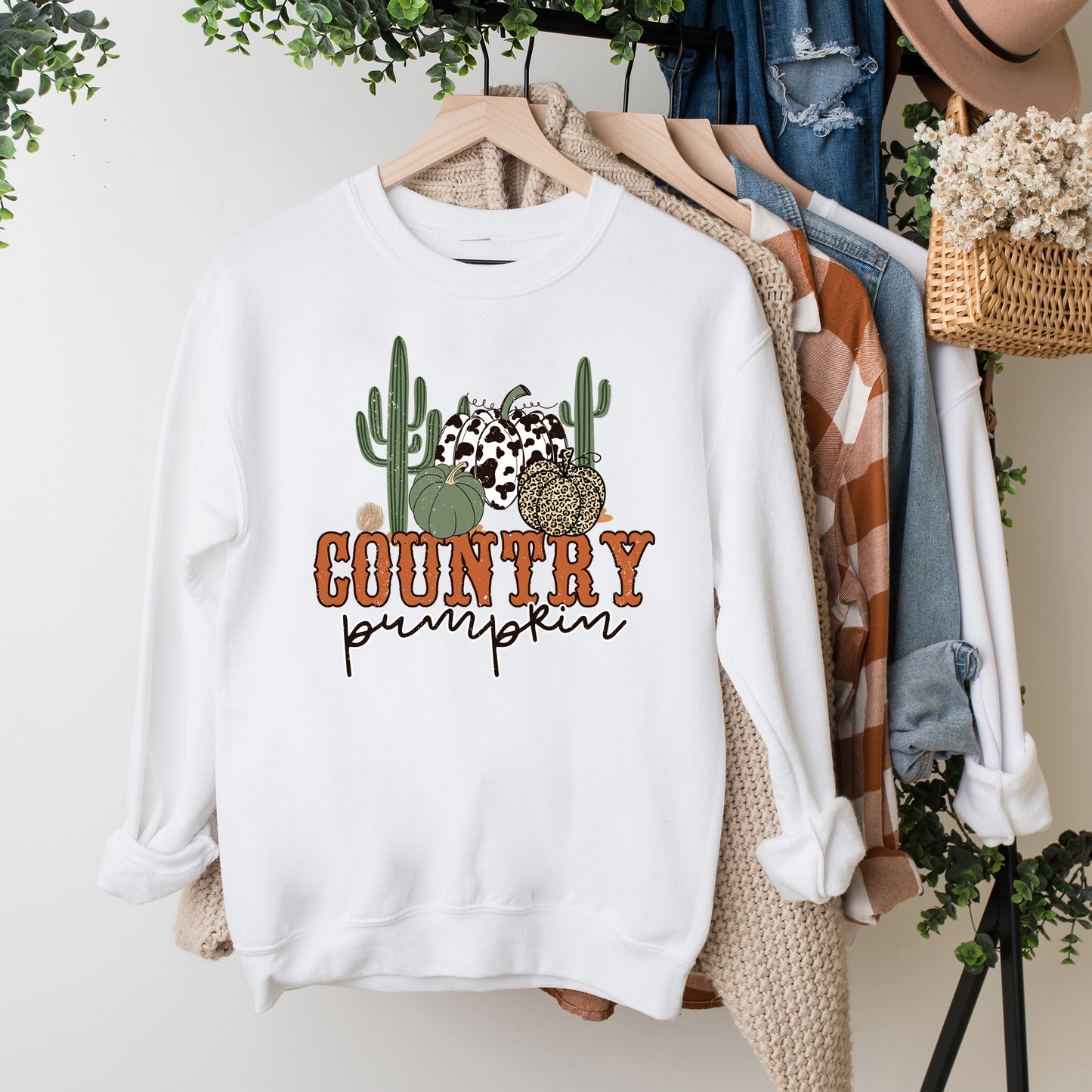 Country Pumpkin Cactus | Sweatshirt