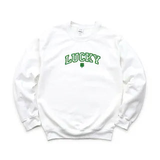 Embroidered Lucky Varsity Clover | Sweatshirt