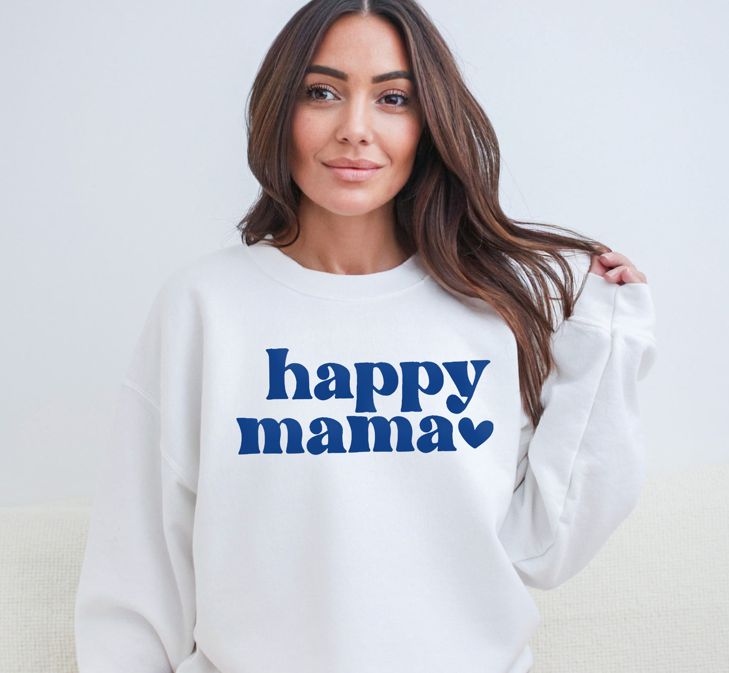 Happy Mama Puff Print | Sweatshirt