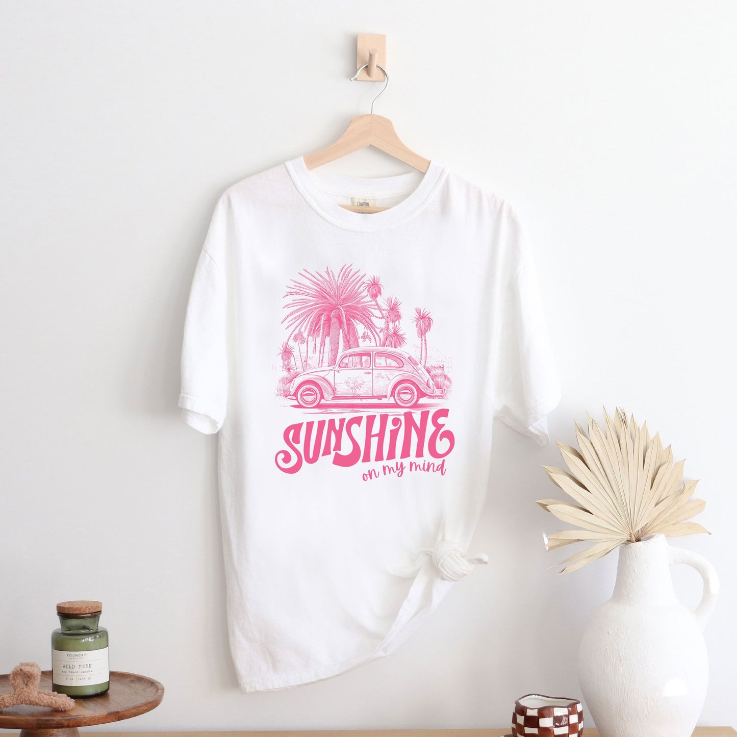 Sunshine On My Mind Car | Garment Dyed Short Sleeve Tee