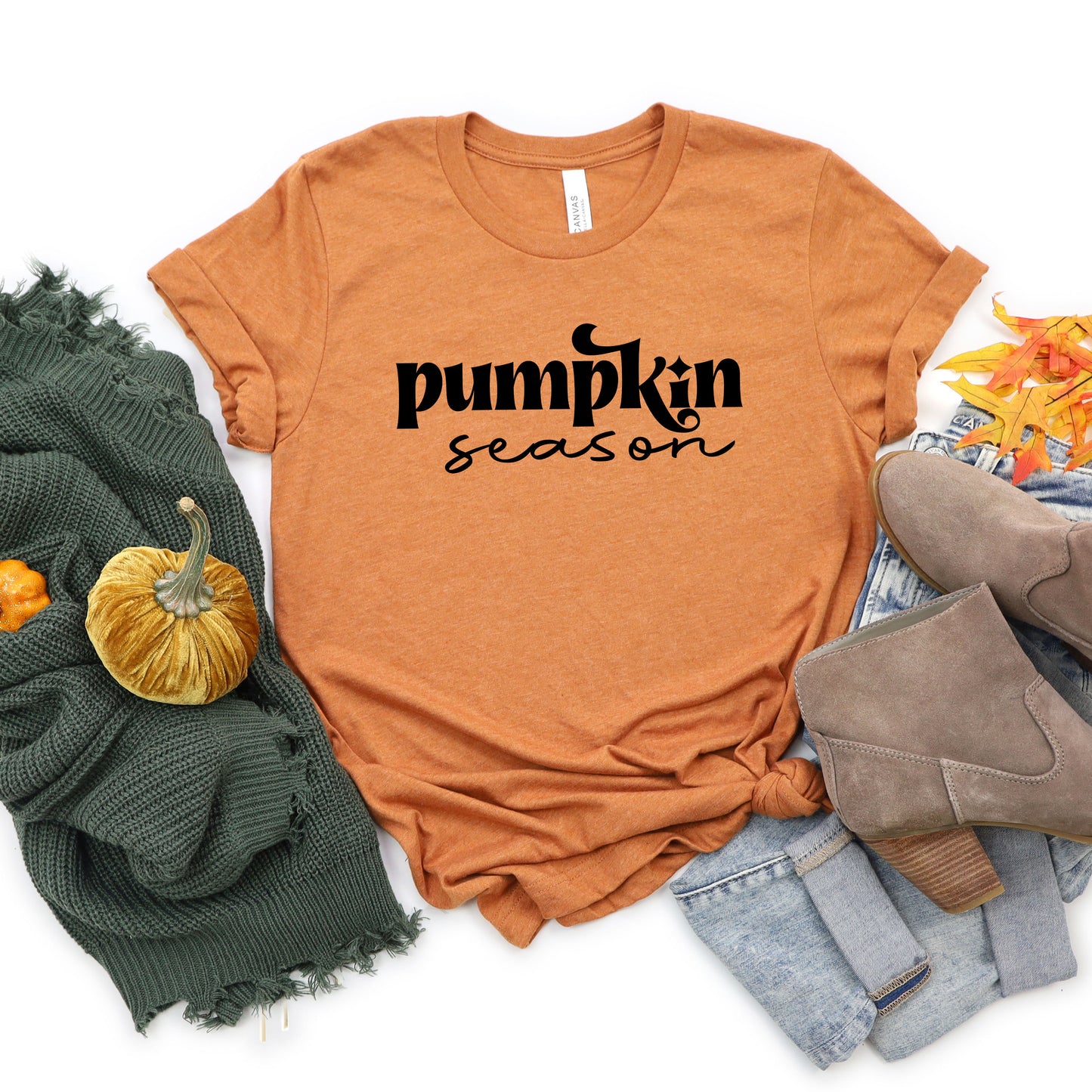 Pumpkin Season Cursive | Short Sleeve Graphic Tee