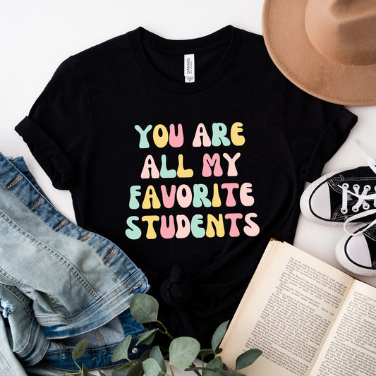 Favorite Students Colorful | Short Sleeve Graphic Tee