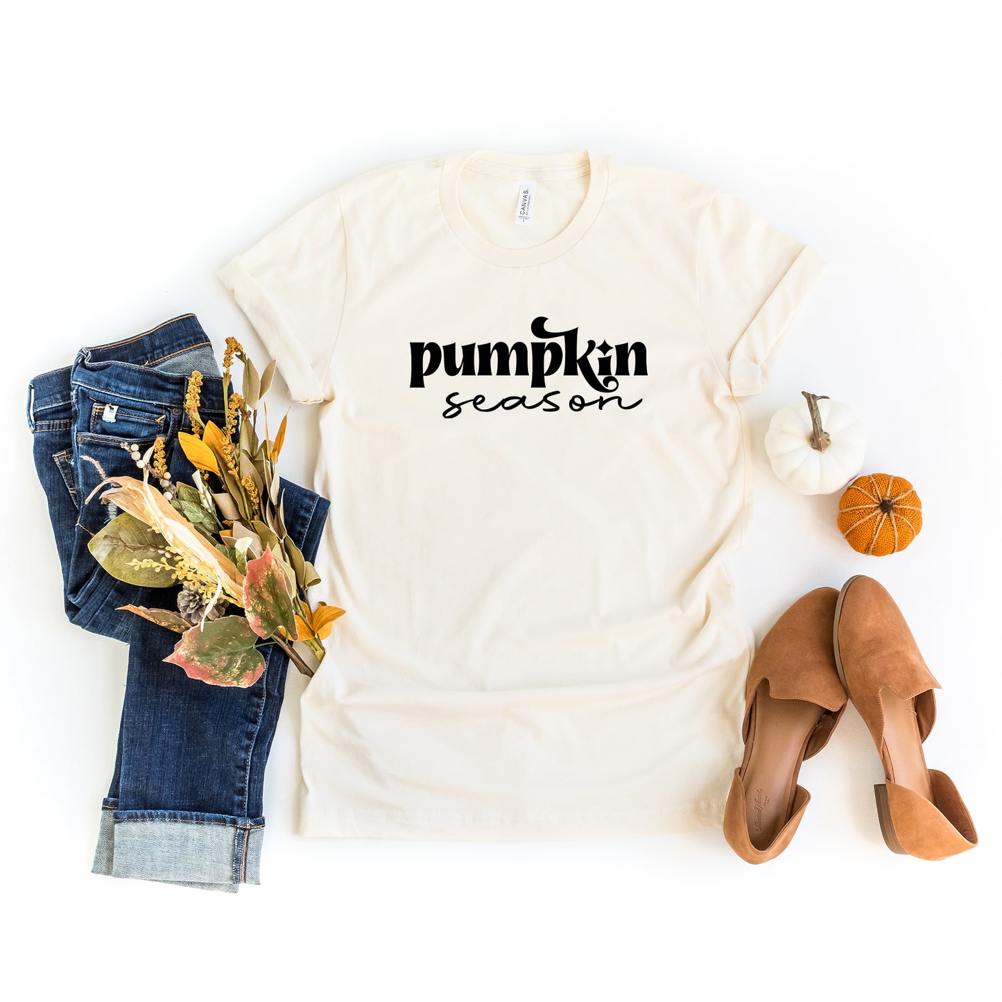 Pumpkin Season Cursive | Short Sleeve Graphic Tee