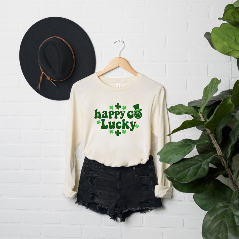 Happy Go Lucky Clovers | Long Sleeve Graphic Tee