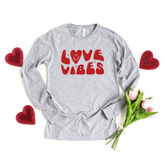 Love Vibes Heart | Long Sleeve Graphic Tee