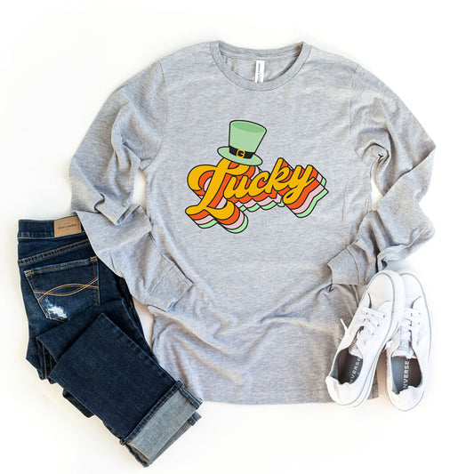 Retro Lucky Hat | Long Sleeve Graphic Tee