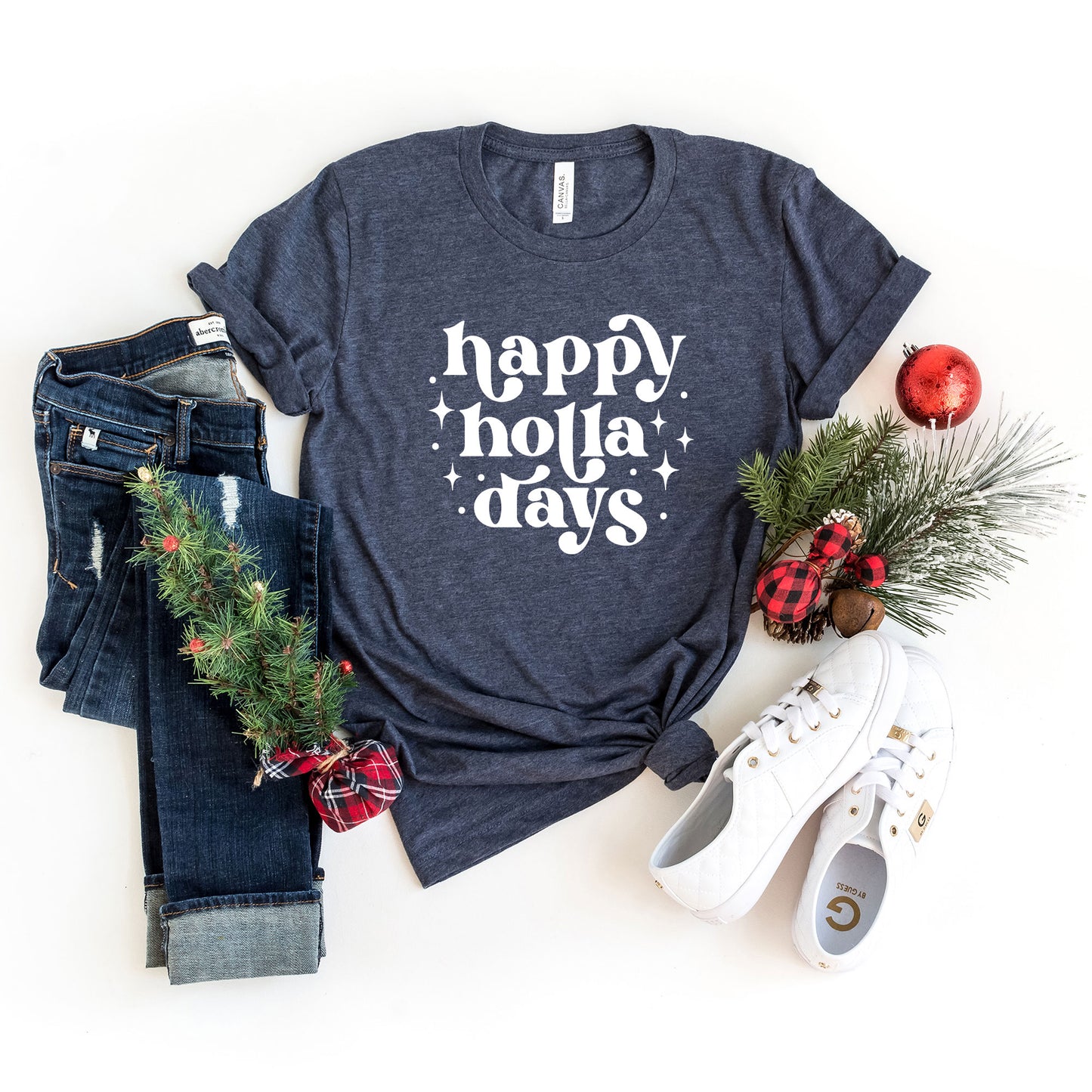 Whimsical Happy Holla Days | Short Sleeve Graphic Tee