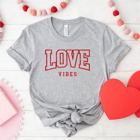 Love Vibes Varsity | Short Sleeve Graphic Tee