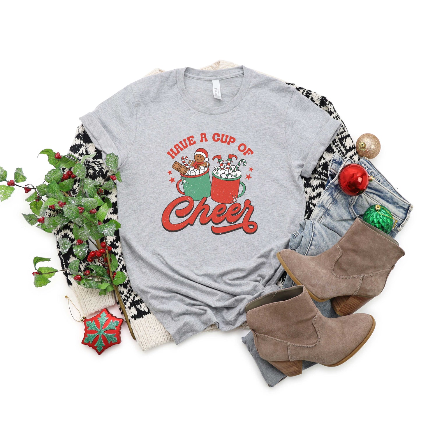 Retro Cup of Cheer | Short Sleeve Crew Neck