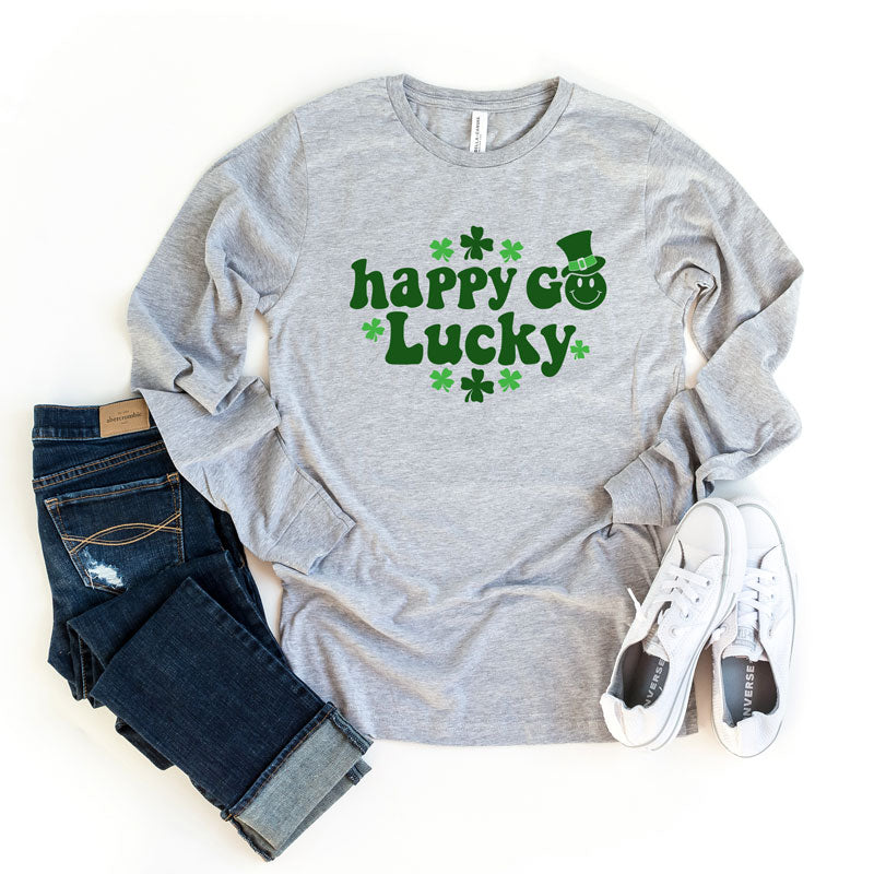 Happy Go Lucky Clovers | Long Sleeve Graphic Tee