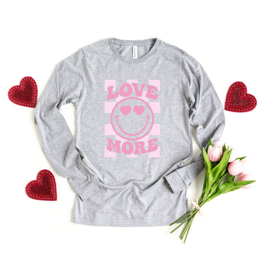 Love More Smiley | Long Sleeve Graphic Tee