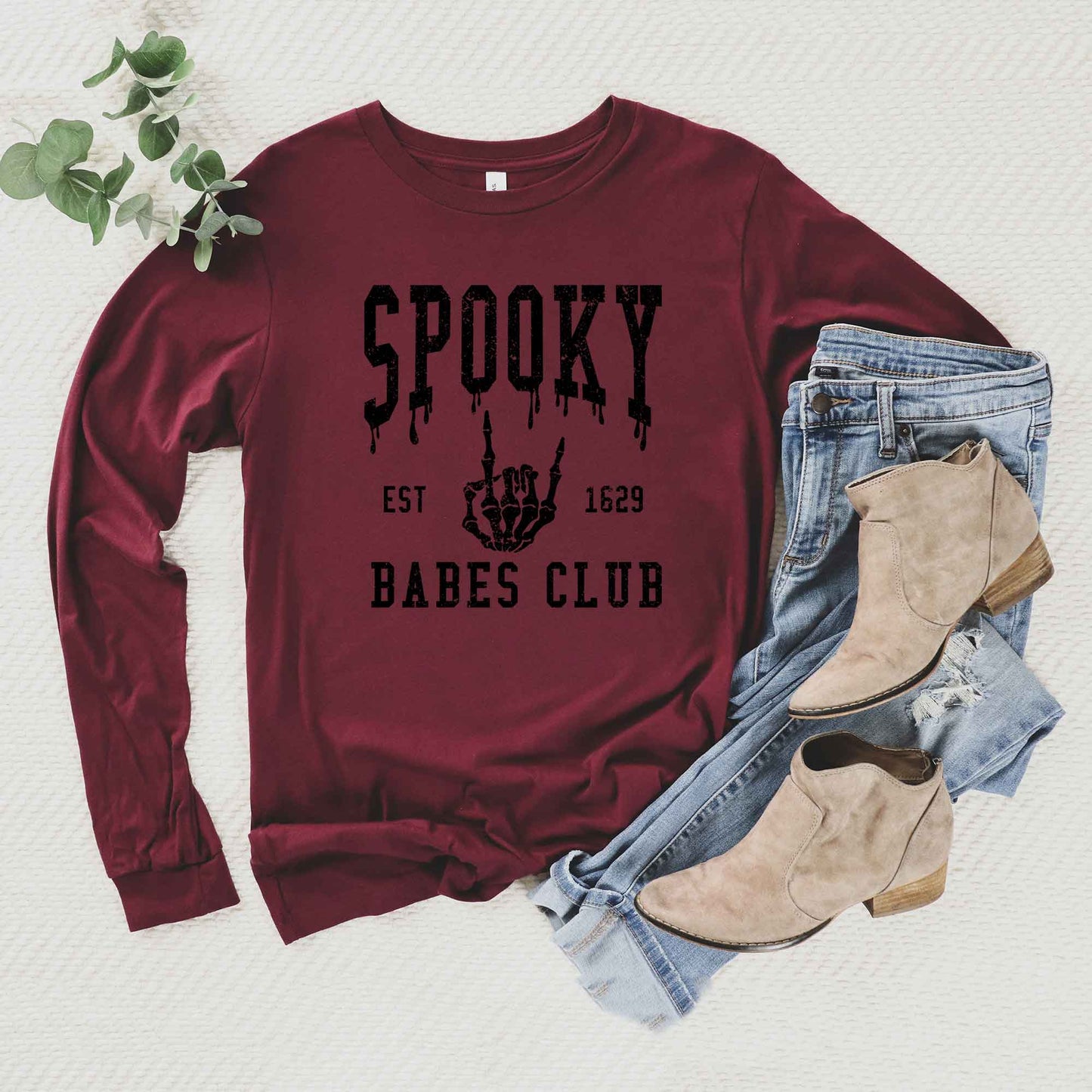 Spooky Babes Club |  Long Sleeve Crew Neck