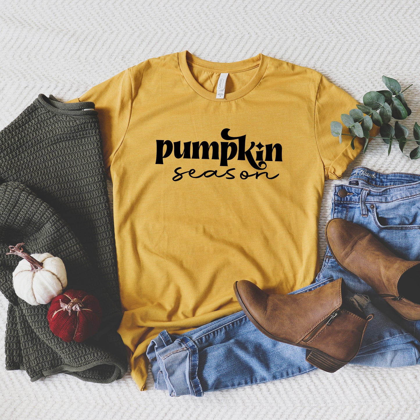 Pumpkin Season Cursive | Short Sleeve Graphic Tee