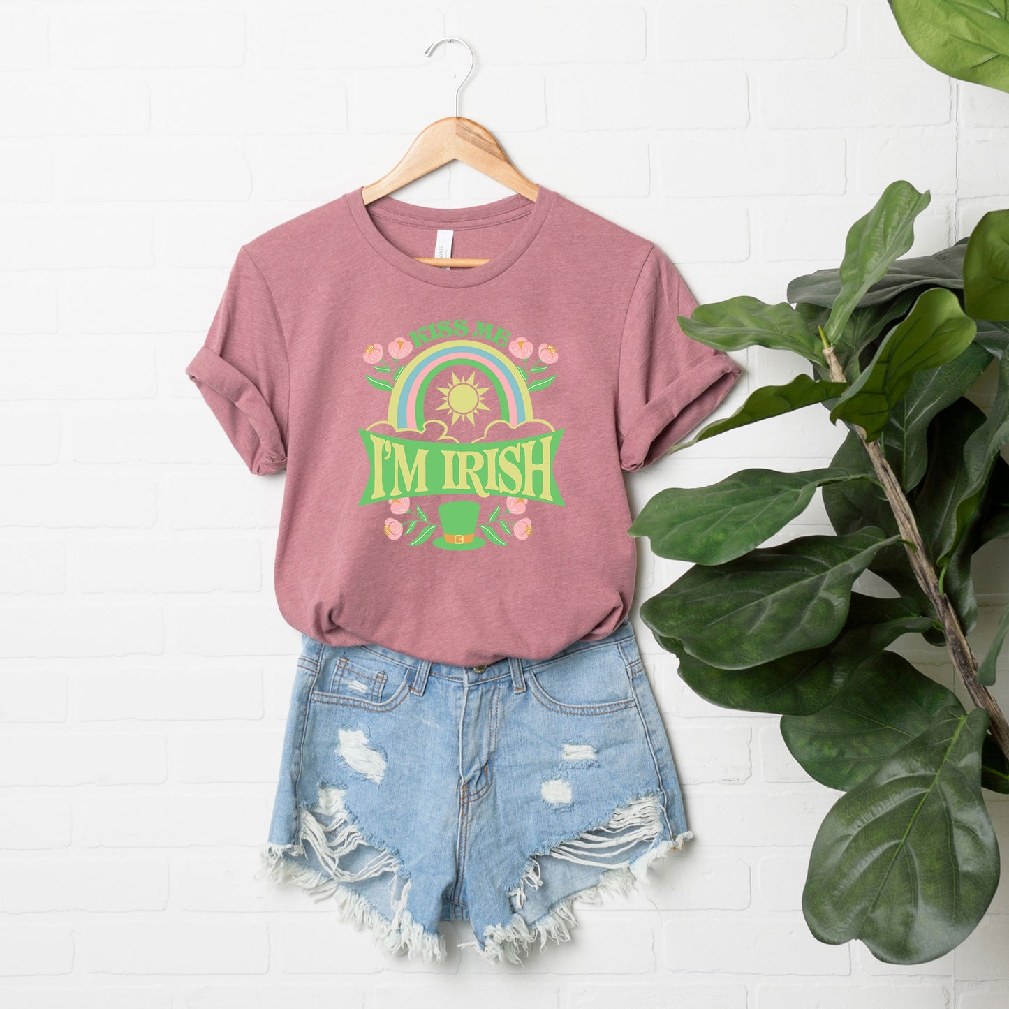 Kiss Me I'm Irish Rainbow | Short Sleeve Graphic Tee