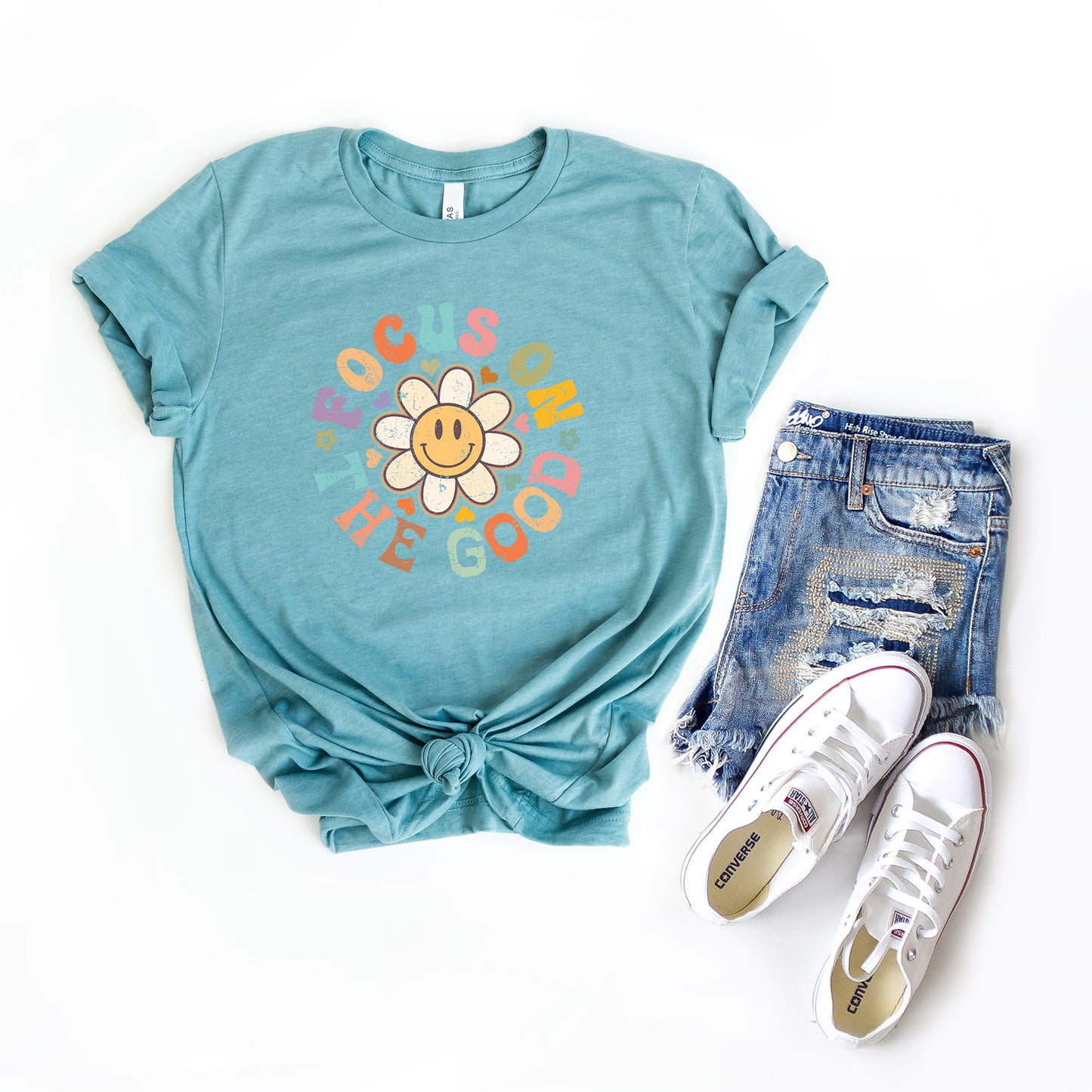 Focus On The Good Flower | Short Sleeve Graphic Tee