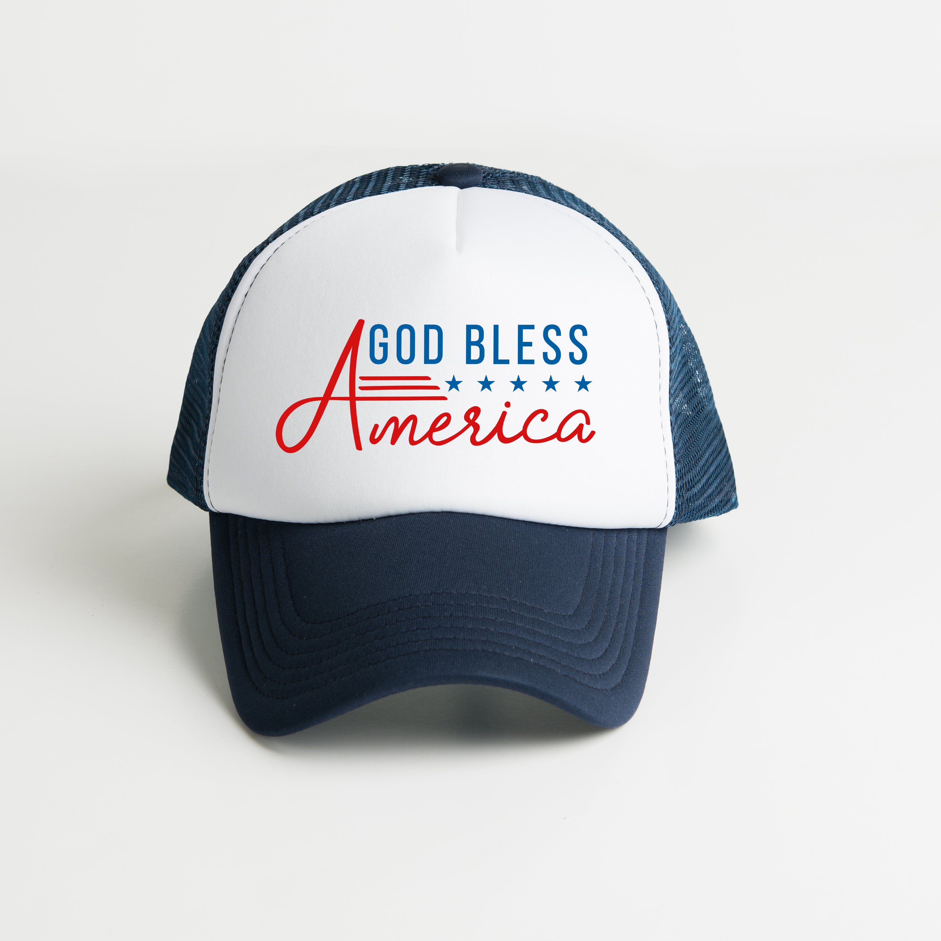 God Bless America Stars And Stripes | Foam Trucker Hat – Simply