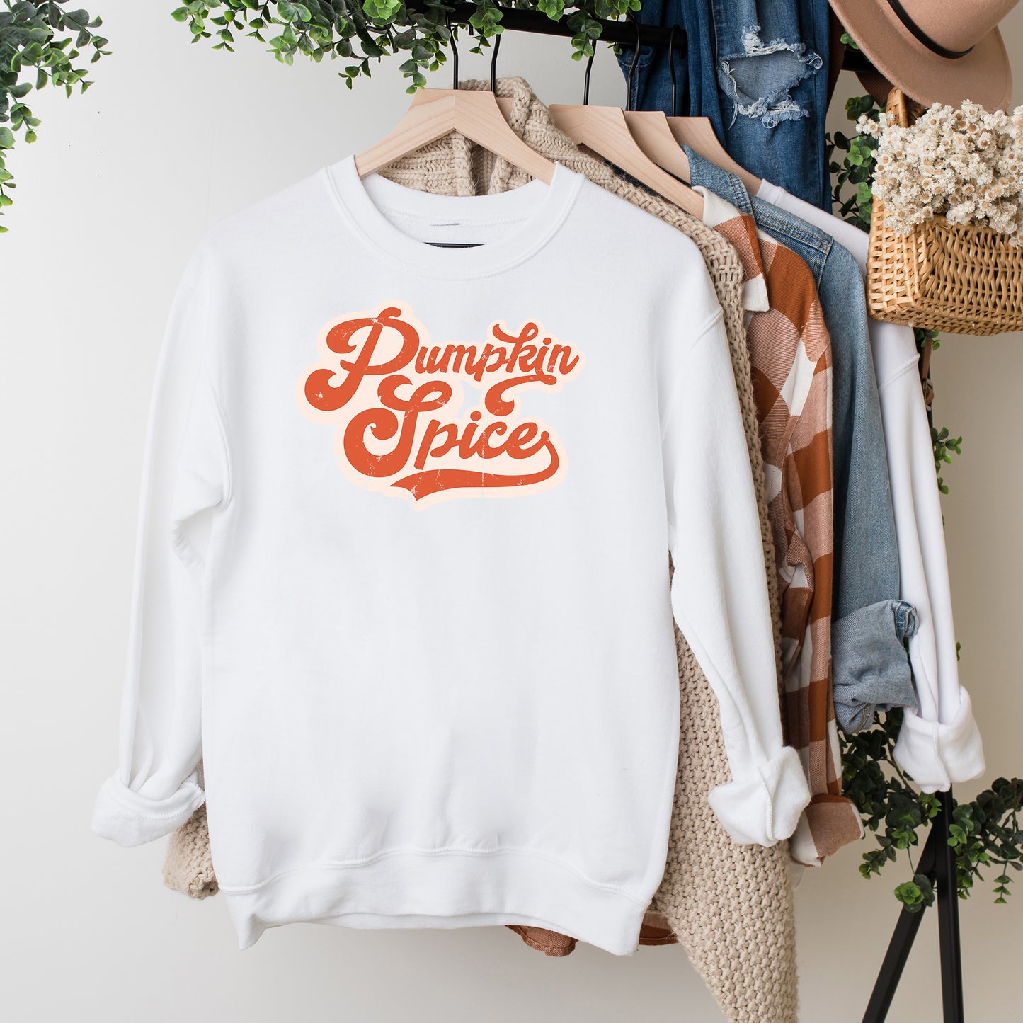 Retro Pumpkin Spice Words | Sweatshirt